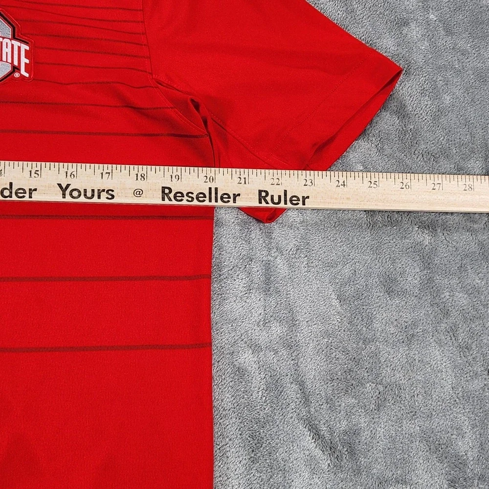 Ohio State Buckeyes Shirt Mens Medium Red NCAA Football Nike Dri‎ Fit Polo